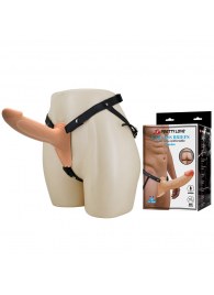 Телесный полый мужской страпон London - 16,8 см. - Baile - купить с доставкой в Мурманске