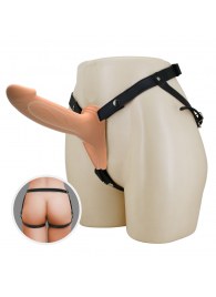 Телесный полый мужской страпон London - 16,8 см. - Baile - купить с доставкой в Мурманске