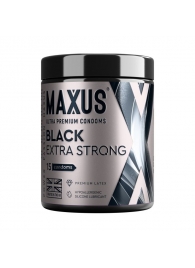 Черные утолщенные презервативы MAXUS Extra Strong с железным кейсом - 15 шт. - Maxus - купить с доставкой в Мурманске