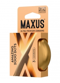 Точечные презервативы MAXUS 2000 Amazing Dots с железным кейсом - 3 шт. - Maxus - купить с доставкой в Мурманске