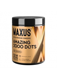 Точечные презервативы MAXUS 2000 Amazing Dots с железным кейсом - 12 шт. - Maxus - купить с доставкой в Мурманске
