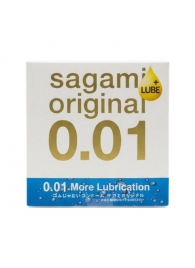 Увлажнённый презерватив Sagami Original 0.01 Extra Lub - 1 шт. - Sagami - купить с доставкой в Мурманске
