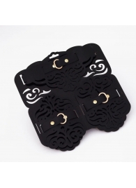 Фигурный набор для БДСМ-игр с узорами и золотистой фурнитурой - Crazy Handmade - купить с доставкой в Мурманске