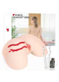 Мастурбатор-полуторс с двойным слоем материала и вибрацией Jenny Onahole Real Hips - KOKOS - в Мурманске купить с доставкой