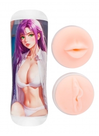Двусторонний мастурбатор аниме - ротик и вагина - Tokyo Style - в Мурманске купить с доставкой
