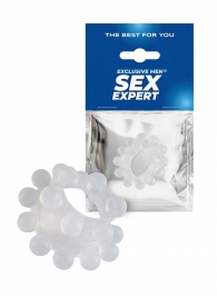 Эластичное эрекционное кольцо с двумя рядами шариков - Sex Expert - в Мурманске купить с доставкой