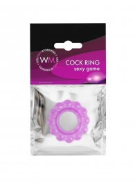 Лиловое эрекционное кольцо с 2 рядами стимулирующих шариков - Erowoman-Eroman - в Мурманске купить с доставкой