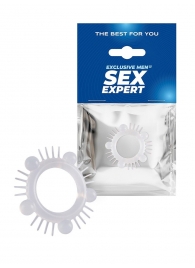 Эластичное эрекционное кольцо с шишечками и шипами - Sex Expert - в Мурманске купить с доставкой