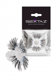 Эластичное эрекционное кольцо с черными «ресничками» - Sextaz - в Мурманске купить с доставкой