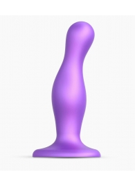 Фиолетовая насадка Strap-On-Me Dildo Plug Curvy size M - Strap-on-me - купить с доставкой в Мурманске