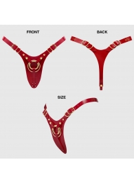 Красный пояс для фиксации насадок Strap-On-Me Leatherette Harness Fabulous - Strap-on-me - купить с доставкой в Мурманске