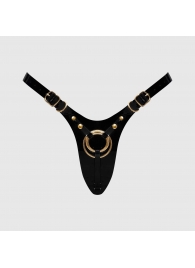Черный пояс для фиксации насадок Strap-On-Me Leatherette Harness Fabulous - Strap-on-me - купить с доставкой в Мурманске