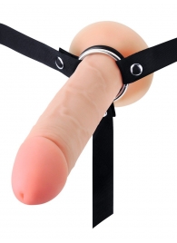 Мужской полый страпон на регулируемых ремешках - 22 см. - Sex Expert - купить с доставкой в Мурманске