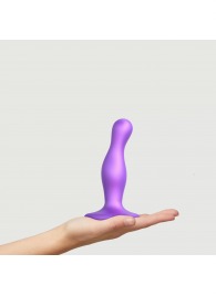 Фиолетовая насадка Strap-On-Me Dildo Plug Curvy size S - Strap-on-me - купить с доставкой в Мурманске