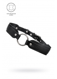 Черный кожаный чокер-ошейник со скруглёнными углами - Pecado - купить с доставкой в Мурманске