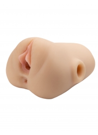 Телесный мастурбатор с вибрацией Double Pounder Vibrating Squeeze Stroker - Pipedream - в Мурманске купить с доставкой