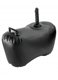 Черное надувное кресло с платформой для фиксации дилдо Body Dock Inflatable Love Seat - Pipedream - купить с доставкой в Мурманске