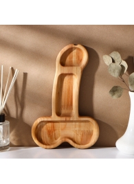 Деревянное блюдо для подачи в форме члена (25 х 16,5 х 1,7 см) - Сима-Ленд - купить с доставкой в Мурманске