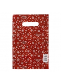 Красный подарочный новогодний пакет с вырубной ручкой (20х30 см) - Сима-Ленд - купить с доставкой в Мурманске