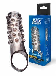 Дымчатая насадка на пенис с выпуклостями - 11 см. - Sex Expert - в Мурманске купить с доставкой