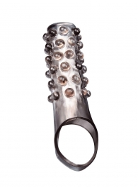 Дымчатая насадка на пенис с выпуклостями - 11 см. - Sex Expert - в Мурманске купить с доставкой