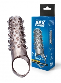Дымчатая насадка на пенис с шипами и выпуклостями - 12 см. - Sex Expert - в Мурманске купить с доставкой