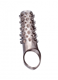 Дымчатая насадка на пенис с шипами и выпуклостями - 12 см. - Sex Expert - в Мурманске купить с доставкой