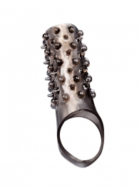 Дымчатая насадка на пенис с шипами и выпуклостями - 12,5 см. - Sex Expert - в Мурманске купить с доставкой