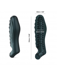 Серая силиконовая насадка на пенис с подхватом Manwan Ryzer - Manwan - в Мурманске купить с доставкой