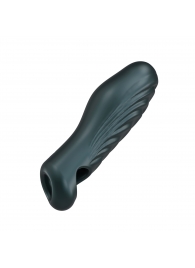 Серая силиконовая насадка на пенис с подхватом Manwan Ryzer - Manwan - в Мурманске купить с доставкой