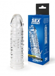 Прозрачная закрытая насадка на пенис - 17 см. - Sex Expert - в Мурманске купить с доставкой