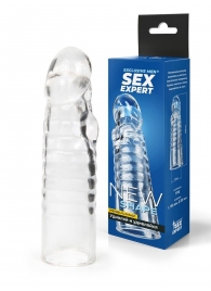 Прозрачная закрытая насадка на член - 15 см. - Sex Expert - в Мурманске купить с доставкой