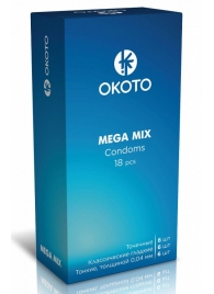 Презервативы OKOTO Mega Mix - 18 шт. - Sitabella - купить с доставкой в Мурманске