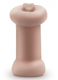 Телесный люминесцентный двусторонний мастурбатор Tasha - Blush Novelties - в Мурманске купить с доставкой