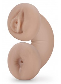 Телесный люминесцентный двусторонний мастурбатор Tasha - Blush Novelties - в Мурманске купить с доставкой