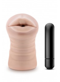 Телесный мастурбатор-ротик Nicole Vibrating Masturbator - Blush Novelties - в Мурманске купить с доставкой