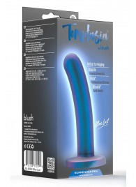 Синяя насадка с гладкой поверхностью Surrender 5.75 Inch Intermediate Pegging Dildo - 14,6 см. - Blush Novelties - купить с доставкой в Мурманске