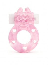 Розовое эрекционное виброкольцо в форме зайчика - 1137 - в Мурманске купить с доставкой