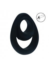 Черное эрекционное кольцо Double Ergo Silicone Cockring - Shots Media BV - в Мурманске купить с доставкой