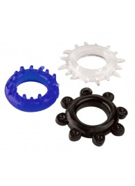 Набор из 3 эрекционных колец разного цвета и рельефа - Boys of Toys - в Мурманске купить с доставкой