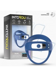 Синее интерактивное эрекционное виброкольцо Rank - Intoyou - в Мурманске купить с доставкой