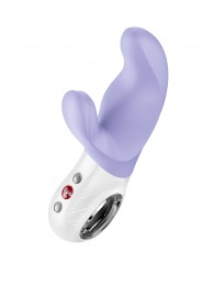Сиреневый вибратор с клиторальным стимулятором Miss Bi - 17 см. - Fun Factory