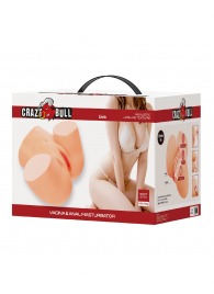 Телесный мастурбатор Liora с 2 любовными тоннелями - Baile - в Мурманске купить с доставкой