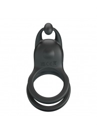 Черное перезаряжаемое виброкольцо Goodwin - Baile - в Мурманске купить с доставкой