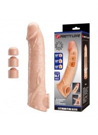 Телесный фаллоудлинитель с подхватом мошонки Silas - 26 см. - Baile - в Мурманске купить с доставкой