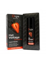 Жидкий вибратор Orgie High Voltage Strawberry - 15 мл. - ORGIE - купить с доставкой в Мурманске