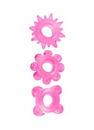 Комплект из 3 розовых эрекционных колец - Erowoman-Eroman - в Мурманске купить с доставкой