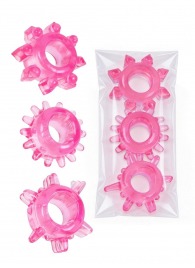 Комплект из трех розовых эрекционных колец - Erowoman-Eroman - в Мурманске купить с доставкой