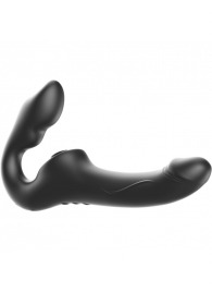 Черный безремневой страпон с 3 моторами - Ibiza - купить с доставкой в Мурманске