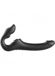 Черный безремневой страпон с 3 моторами - Ibiza - купить с доставкой в Мурманске